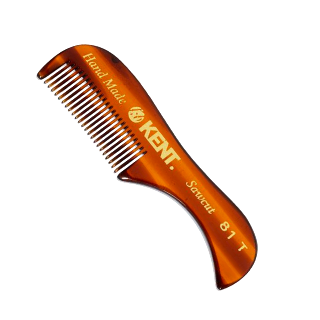 Kent Brushes Peine para barba y bigote 73mm Diente Fino