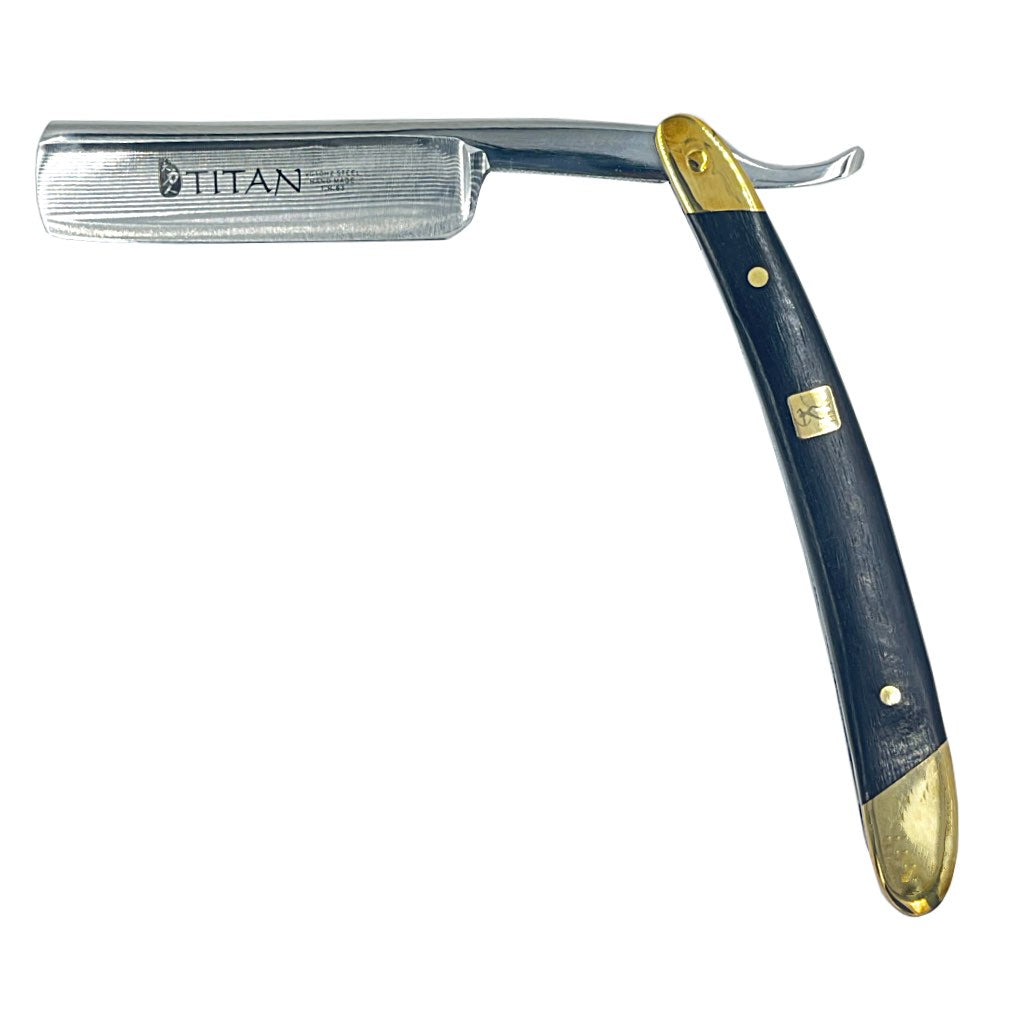 Titan Navaja Libre de Afeitar Japonesa con Mango de Ébano de 5/8"