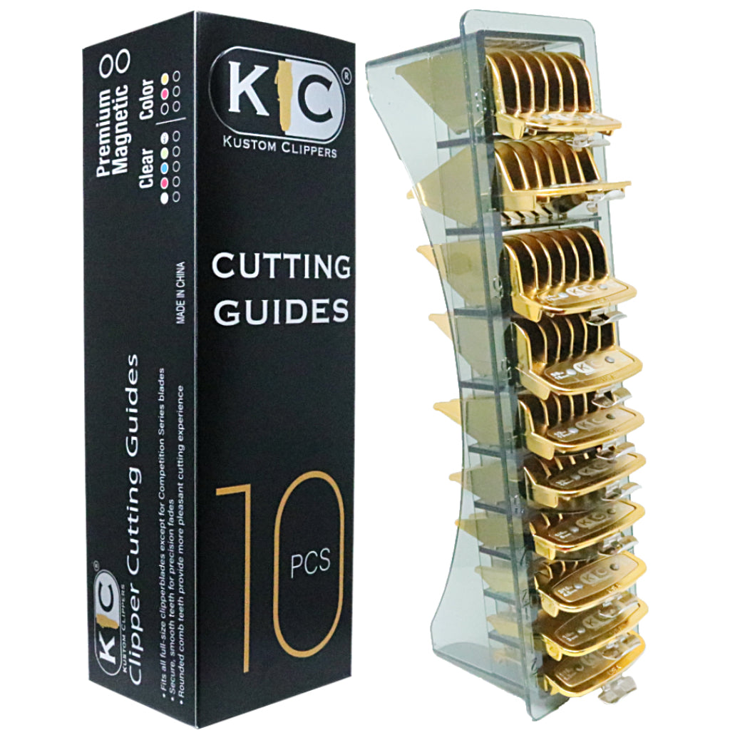 Guías de Corte Premium Dorado 10 piezas con Clip Metálico
