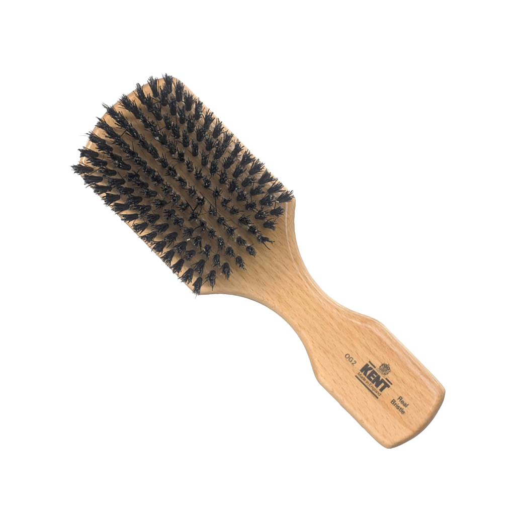 Kent Brushes Cepillo Rectangular de Madera de Haya Cerda Negra